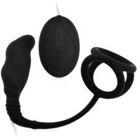 VYHŘÍVANÝ DO 42°C MASAŽÉR PROSTATY ANALPLUG S KROUŽKEM NA PENIS A VARLATA - 7 INTENZIVNÍCH FUNKCÍ  - 78294383 - 3