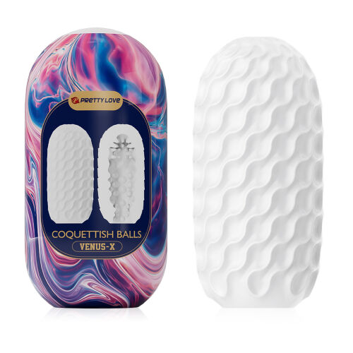 Elastický masturbátor pro muže s hrbolky 13 cm - 73200690