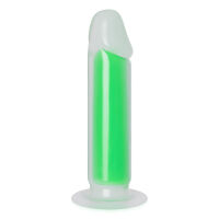Zelené fluorescenční dildo penis 22 cm svítí ve tmě - 70748179 - 4