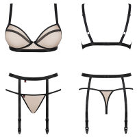 Obsessive komplet prádla s podvazkovým pásem Nudelia - 78497552 - 4