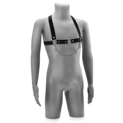 MUŽSKÝ POSTROJ HARNESS NA HRUDNÍK POPRUHY BDSM - 78590379