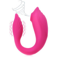 VIBRAČNĚ-SACÍ MASAŽÉR DVOUSYSTÉMOVÝ VIBRÁTOR PRO PÁRY K SEXU - 10 FUNKCÍ + OVLADAČ - 78462069 - 5