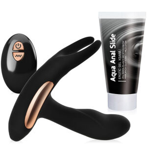 Anální sada: Masážní přístroj na prostatu + gelový lubrikant - 73040868