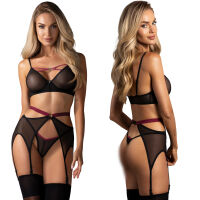 Obsessive komplet prádla s podvazkovým pásem Novenes - 76893902 - 3