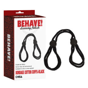 Černé bavlněné lano na svazování BDSM pro začátečníky - 75530313