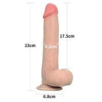 Superrealistické dildo 23 cm penis s posuvnou kůží - 71377717 - 3