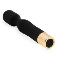 Černý mini masážní wand 10 funkcí vodotěsný 14,5 cm - 73657780 - 4
