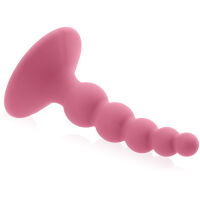 ZAHNUTÝ SILIKONOVÝ KULIČKOVÝ KOLÍK, ANÁLNÍ PLUG S PŘÍSAVKOU  - 56931847 - 2