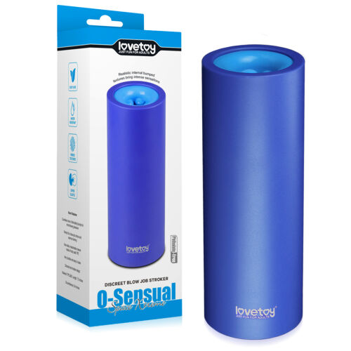 Oboustranný modrý masturbátor pro muže s výstupky - 72809194