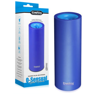 Oboustranný modrý masturbátor pro muže s výstupky - 72809194