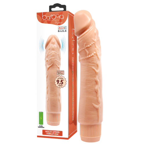 Tělový realistický vibrátor s plynulou vibrací 24 cm - 72964560