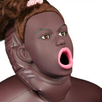 Realistická sexuální panna 98 cm 3 otvory hnědá – 77973647 - 5