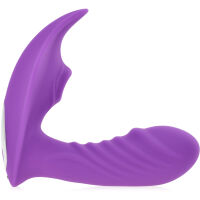 VIBRÁTOR S FUNKCÍ SÁNÍ A NAHŘÍVÁNÍ DO 45°C, SACÍ MASAŽÉR VAGINÁLNĚ-KLITORÁLNÍ FIALOVÁ BARVA - 71515799 - 2