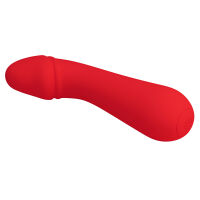 Červený měkký silikonový vibrátor bodu G 12 funkcí - 74536346 - 7