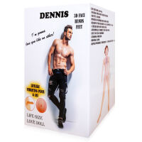 Nafukovací lásková panna 3D Dennis s vibračním penisem - 78861925 - 3
