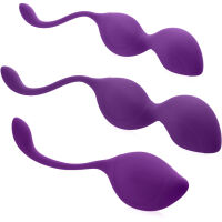 VIBRAČNÍ VENUŠINY KULIČKY - SILNÉ SVALY PÁNEVNÍHO DNA - ŠTÍHLÝ TVAR, PROGRESIVNÍ PROCVIČOVÁNÍ ŠTĚRBINKY  FIALOVÁ BARVA- 70038457 - 3