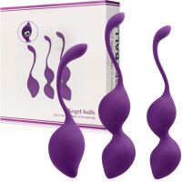 VIBRAČNÍ VENUŠINY KULIČKY - SILNÉ SVALY PÁNEVNÍHO DNA - ŠTÍHLÝ TVAR, PROGRESIVNÍ PROCVIČOVÁNÍ ŠTĚRBINKY  FIALOVÁ BARVA- 70038457 - 2