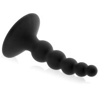 ZAHNUTÝ SILIKONOVÝ KULIČKOVÝ KOLÍK, ANÁLNÍ PLUG S PŘÍSAVKOU  - 50144797 - 2