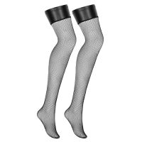 Obsessive latexové síťované punčochy Darkessia - 72949160 - 4