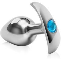 PLUG ANÁLNÍ KOLÍK Z NEREZOVÉ OCELI S KŘIŠŤÁLEM - S RUKOJETÍ  - 67876543 - 3