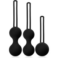 TŘI PÁRY VENUŠINÝCH KULIČEK SADA K PROCVIČOVÁNÍ SVALŮ PÁNEVNÍHO DNA DOPORČOVANÁ GYNEKOLOGY ČERNÁ– 76037901 - 3