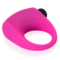 Růžový erekční kroužek na penis s vibracemi - 76528524 - 6