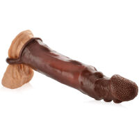 Nástavec na penis prodlužuje o 5,5 cm + kroužek na varlata - 72626870 - 2