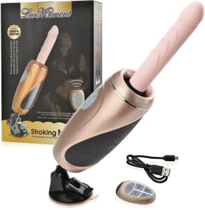 VIBRÁTOR S POHYBEM NAHORU - DOLŮ 180 FUNKCÍ 240 POHYBŮ/MINUTU MASTURBÁTOR SEX MAŠINA USB NA DÁLKOVÉ OVLÁDÁNÍ  - 74767311