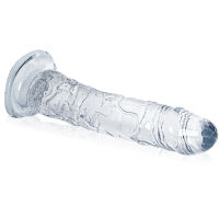 Anatomické elastické průhledné dildo 18 cm - 76592517 - 2
