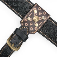 Regulovaný kožený pás strap-on se zlatými detaily a kroužkem - 79703586 - 11