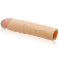 NÁVLEK Z KŮŽE CYBERSKIN PRODLUŽUJÍCÍ ZVĚTŠUJÍCÍ OBJEM PENISU REALISTICKÝ TVAR TĚLOVÁ BARVA- 74832742 - 3