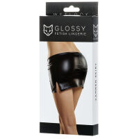 Sexy černá minisukně Glossy Wetlook Camren - 77327658 - 4