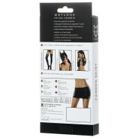 Sexy černá minisukně Glossy Wetlook Camren - 77327658 - 5