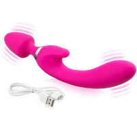 VIBRUJÍCÍ ANÁLNÍ KOLÍK + VIBRÁTOR G SPOT S NÁSADKOU - VÍCEFUNKČNÍ GADGET RŮŽOVÁ BARVA– 73446913 - 4
