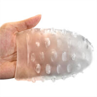 Elastický gelový masturbátor s výstupky pro muže 13 cm - 76514898 - 5