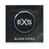 Kondom z černého latexu EXS BLACK LATEX - 70820901 - 2