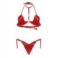 Obsessive Inferro červená sada podprsenka + tanga - 74564042 - 3