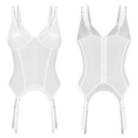 Obsessive Arrowel bílý korzet s krajkou + podvazkové pásy - 75861447 - 5