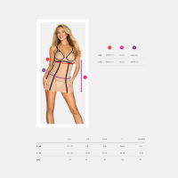 Obsessive průhledná noční košilka a tanga Nudelia - 74713984 - 5