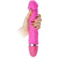 SILIKONOVÝ VIBRÁTOR - ŽILNATÝ PENIS, MASAŽÉR DO LASTURKY  - 71312645 - 3