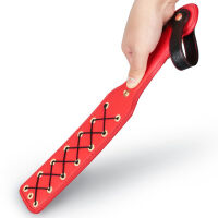 Rebellion masivní černá plácačka BDSM se šněrováním 38 cm - 72142572 - 5