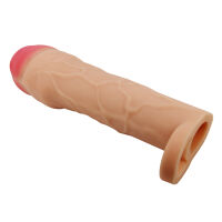 Tělový realistický návlek na penis pro zvětšení o +5 cm - 73833366 - 4
