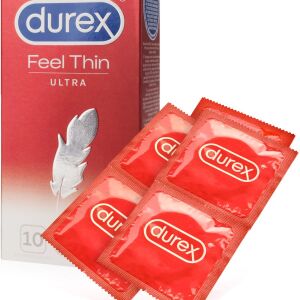 DUREX FEEL ULTRA THIN 10 kusů - SUPER TENKÉ KONDOMY PRO NEJVĚTŠÍ SEXUÁLNÍ CITLIVOST - 72307252
