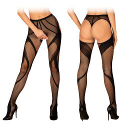 Obsessive síťované punčocháče s odhalenými hýžděmi - 76873083