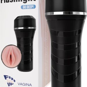 UMĚLÁ VAGÍNA V TRUBICI S NASTAVITELNÝM EFEKTEM SÁNÍ MASTURBÁTOR  FLASHLIGHT - 78097592