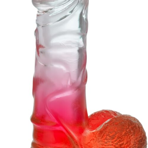 UMĚLÝ PENIS 15 cm DVOUBAREVNÉ DILDO NA SILNÉ PŘÍSAVCE - 73254424