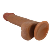 Měkké hnědé realistické dildo s přísavkou 20,5 cm - 74470910 - 3