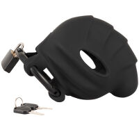 Černá silikonová klec na penis a varlata pás cudnosti BDSM - 70831811 - 5