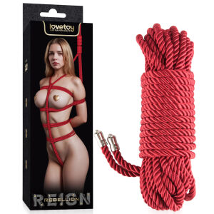 Rebellion červené lano k vázání bondage BDSM 10 m - 77377750