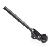 Černý dvojitý váleček dráždivé ostnaté kolečka pro BDSM - 71590600 - 4